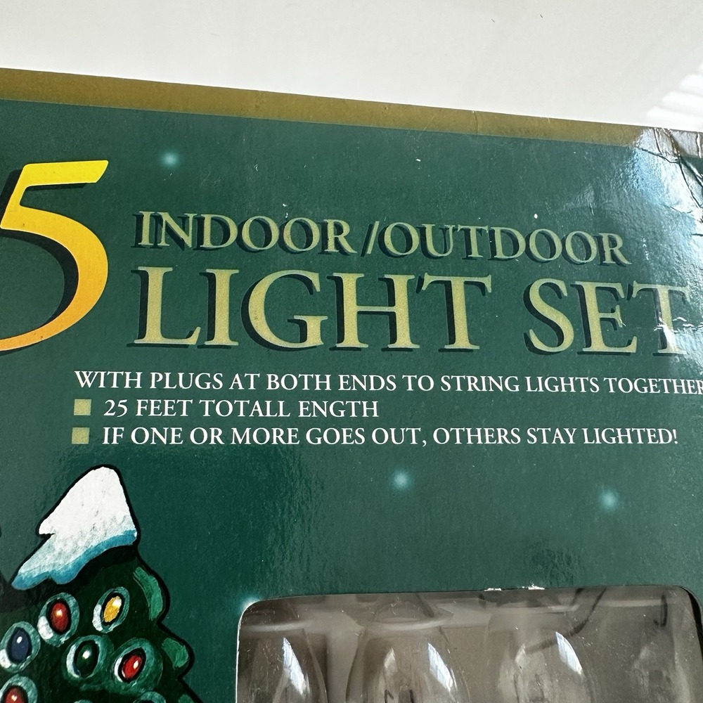 VTG RDI 25 Lights Christmas White Light Set Indoor/ Outdoor - Picture 2 of 7